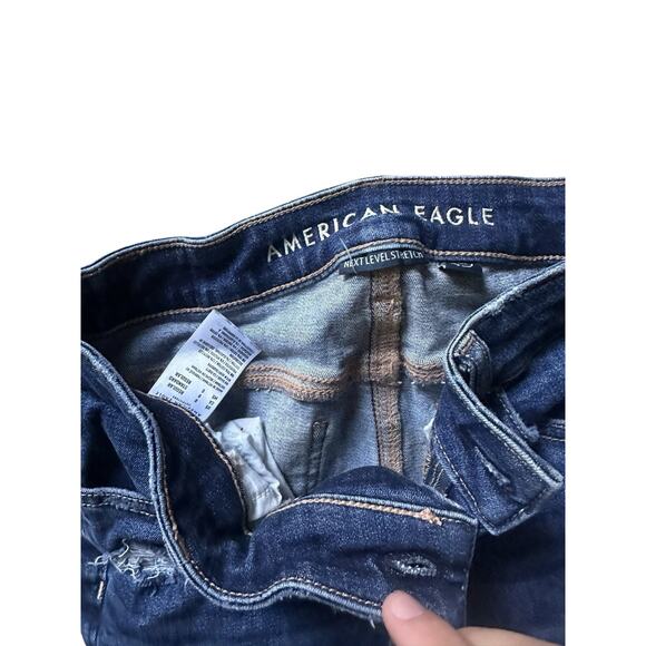 American Eagle Jeans Jeggings Next Level Stretch Dark Wash Jeans Size 0 Short - Picture 2 of 2